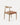 Chaise Verano en bois naturel marron et cuir, 55×51,5×77 cm