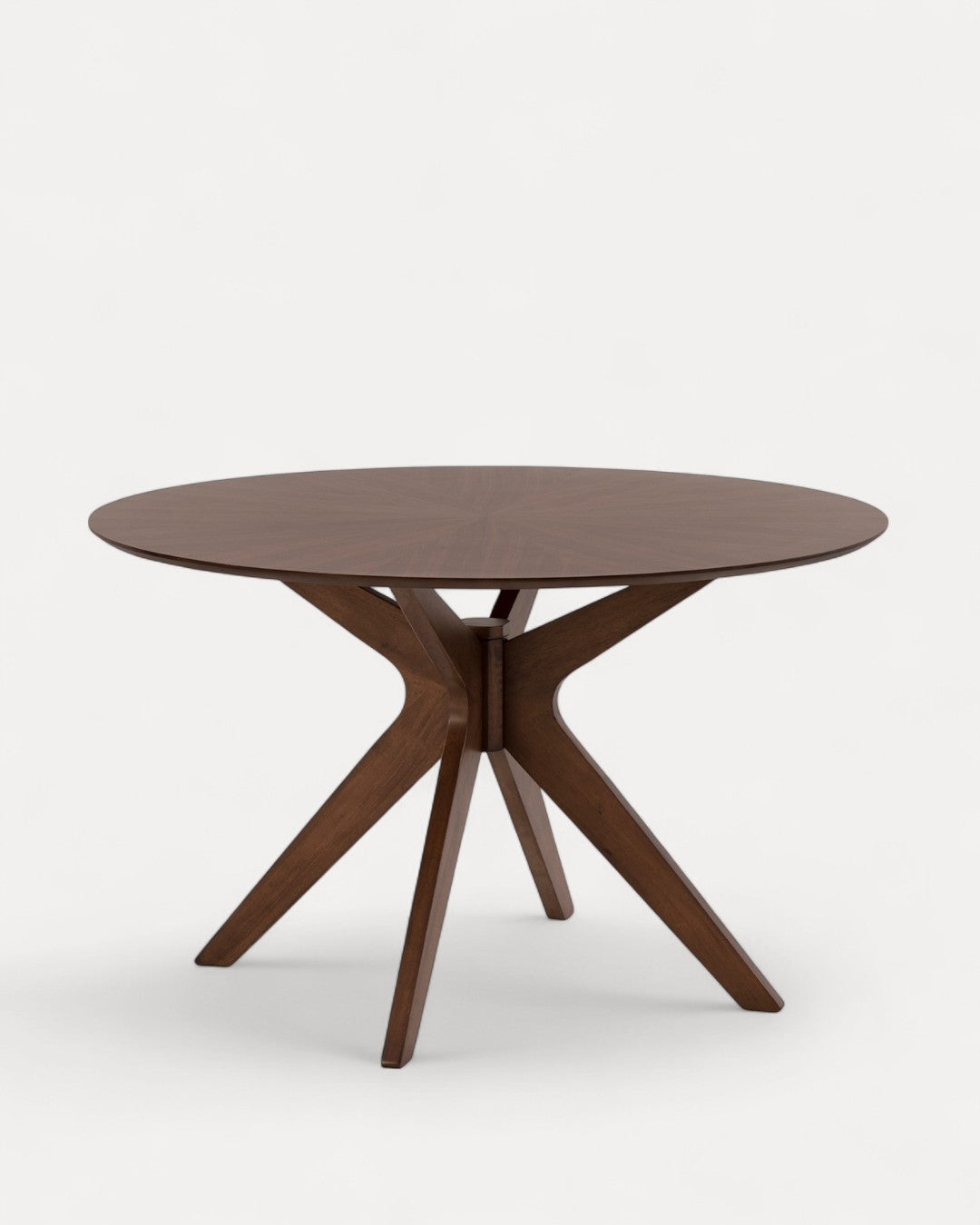 Tavolo da pranzo Marevo rotondo in legno massello di noce, Ø120x74 cm