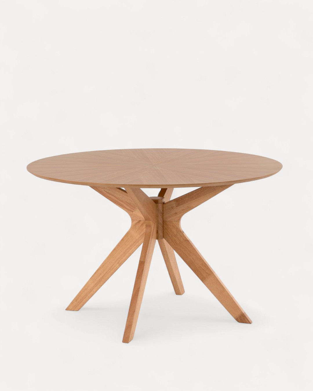 Tavolo da pranzo Marevo rotondo in legno massiccio naturale, Ø120x74 cm
