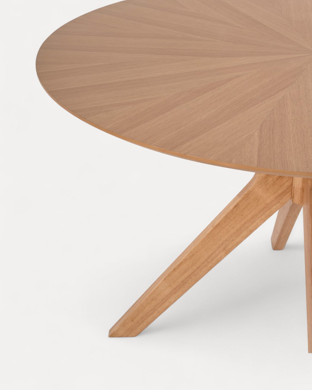 Tavolo da pranzo Marevo rotondo in legno massiccio naturale, Ø120x74 cm