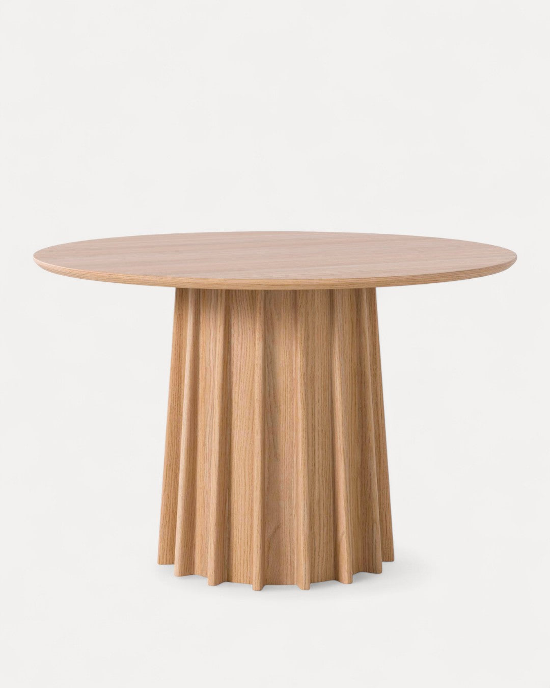 Tavolo da pranzo rotondo Brionne in quercia naturale, Ø120×76 cm