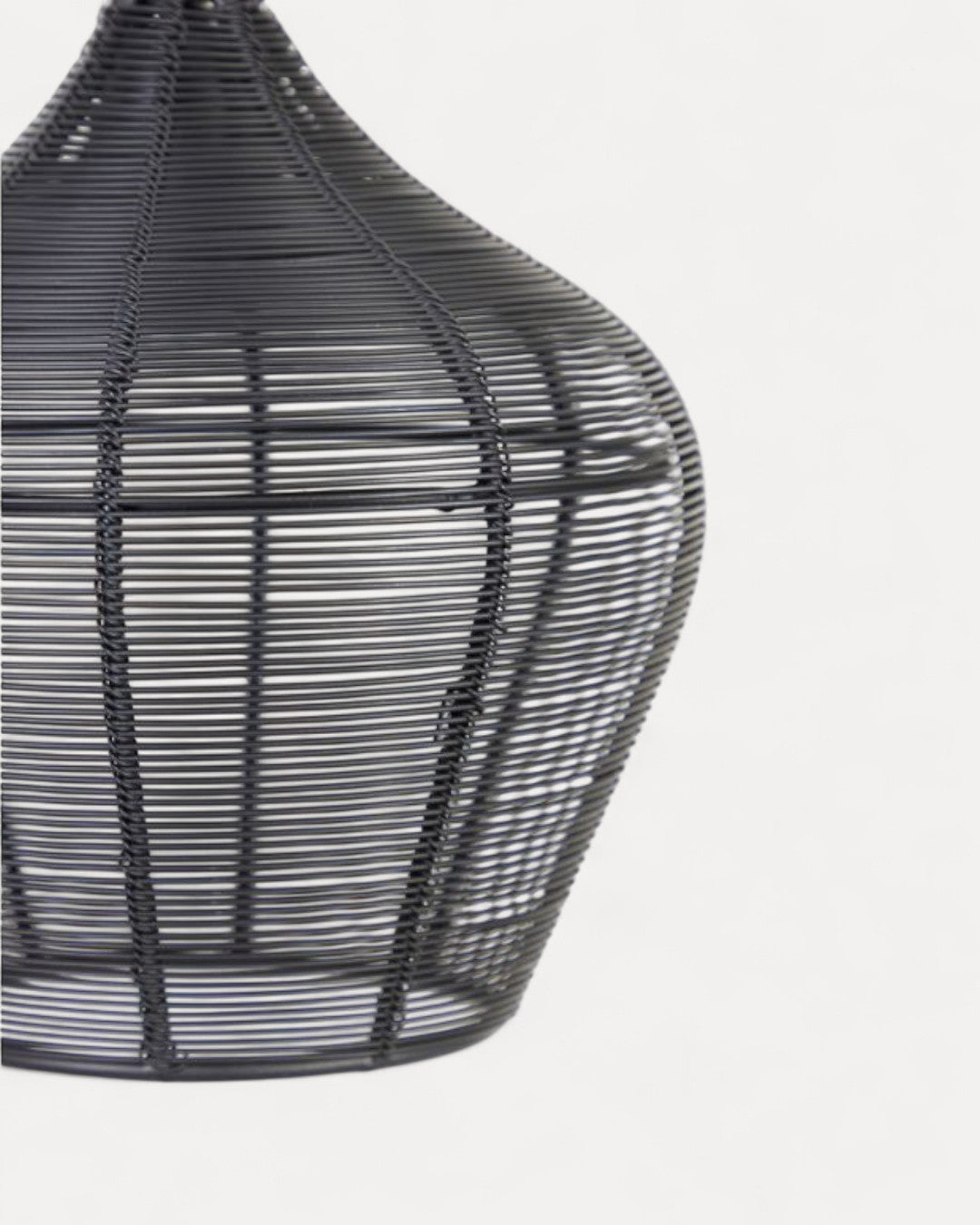 Lagos Ceiling Lamp in Black Metal, 100 x 20 x 122 cm