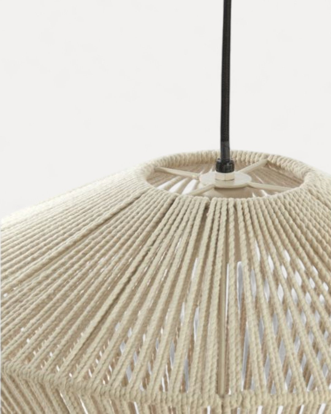 Tavira Ceiling Lamp in Natural Rope, 120 x 42 x 130 cm