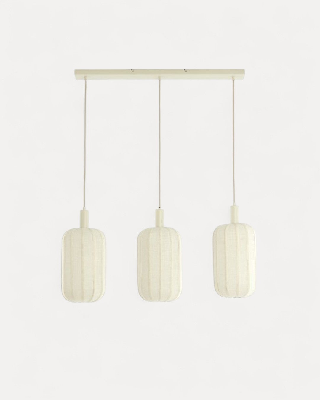 Alvor Ceiling Lamp in Beige Linen, 80 x 21 x 34 cm