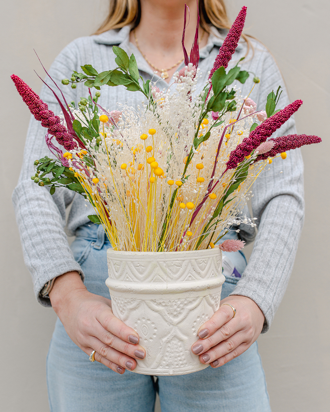 Felicidade Vase (Dried Flowers Included)