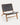 Fauteuil Bari en bois de teck et cuir noir tressé, 87 x 83 x 66 cm