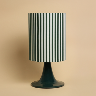 Lampe de Table Burano, Verte avec Rayures Vertes
