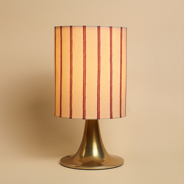 Lampe de Table Burano, Doré avec Rayures Bordeaux