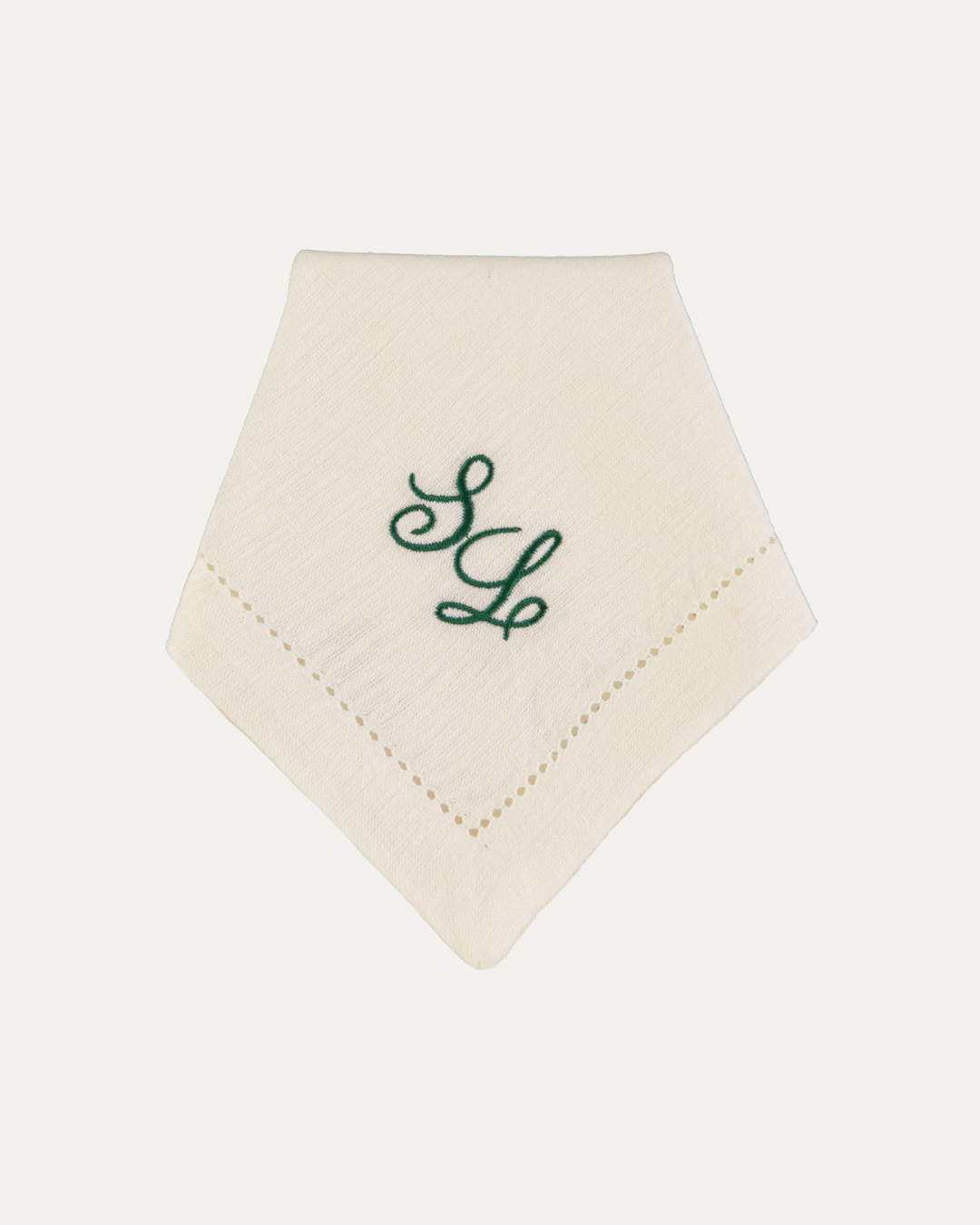 Customizable Hemstitch Linen Napkin, Monogram