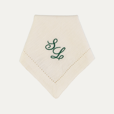 Serviette Point Ouvert Personnalisée Monogramme