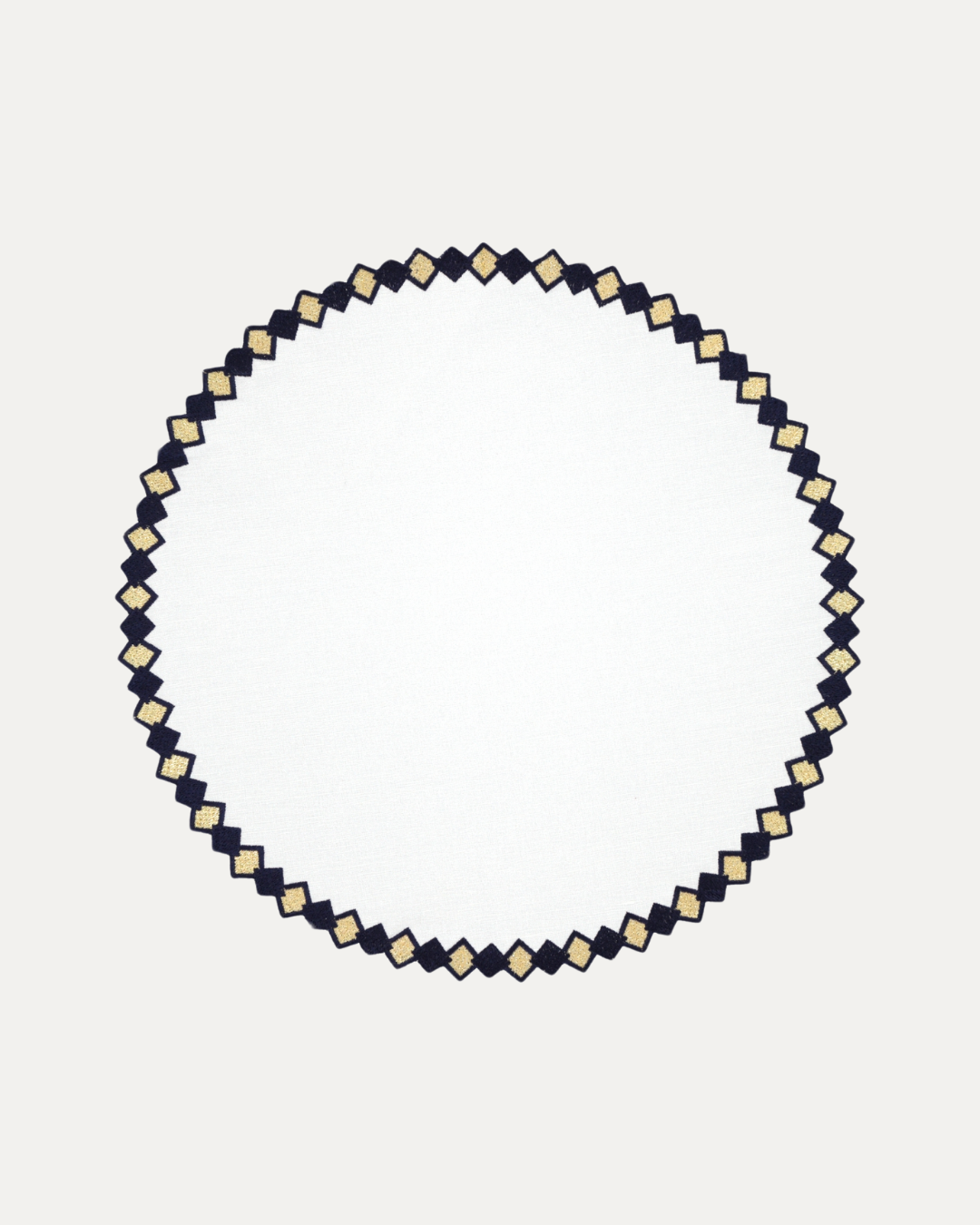 Fado Placemat, White with Dark Blue and Gold