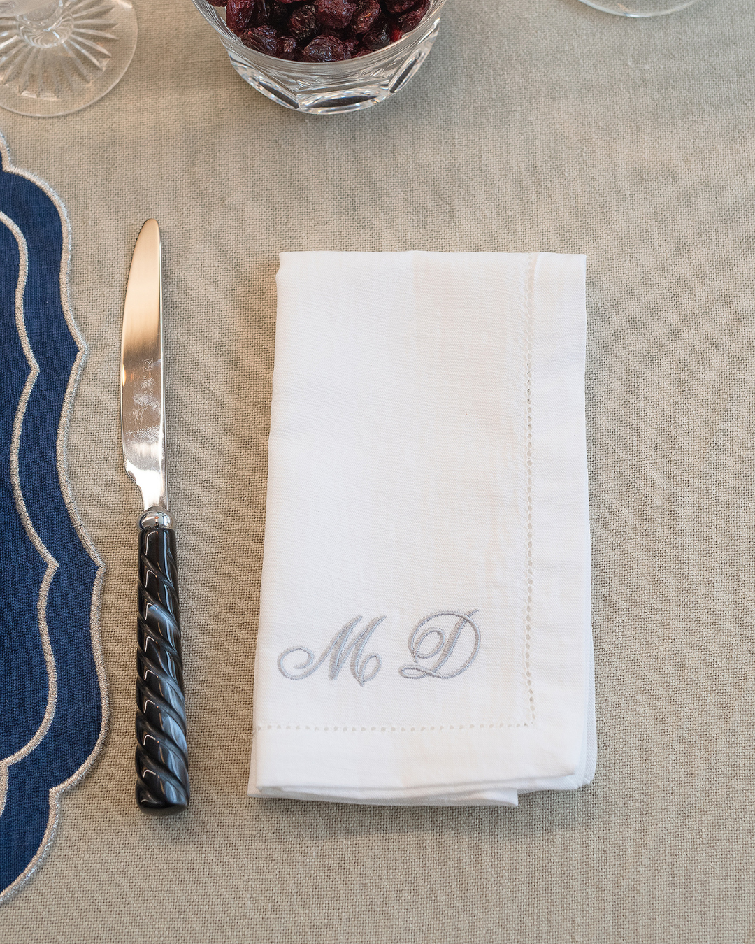 Customizable Hemstitch Linen Napkin