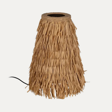 Lampe de table en fibre naturelle 26x26x39cm