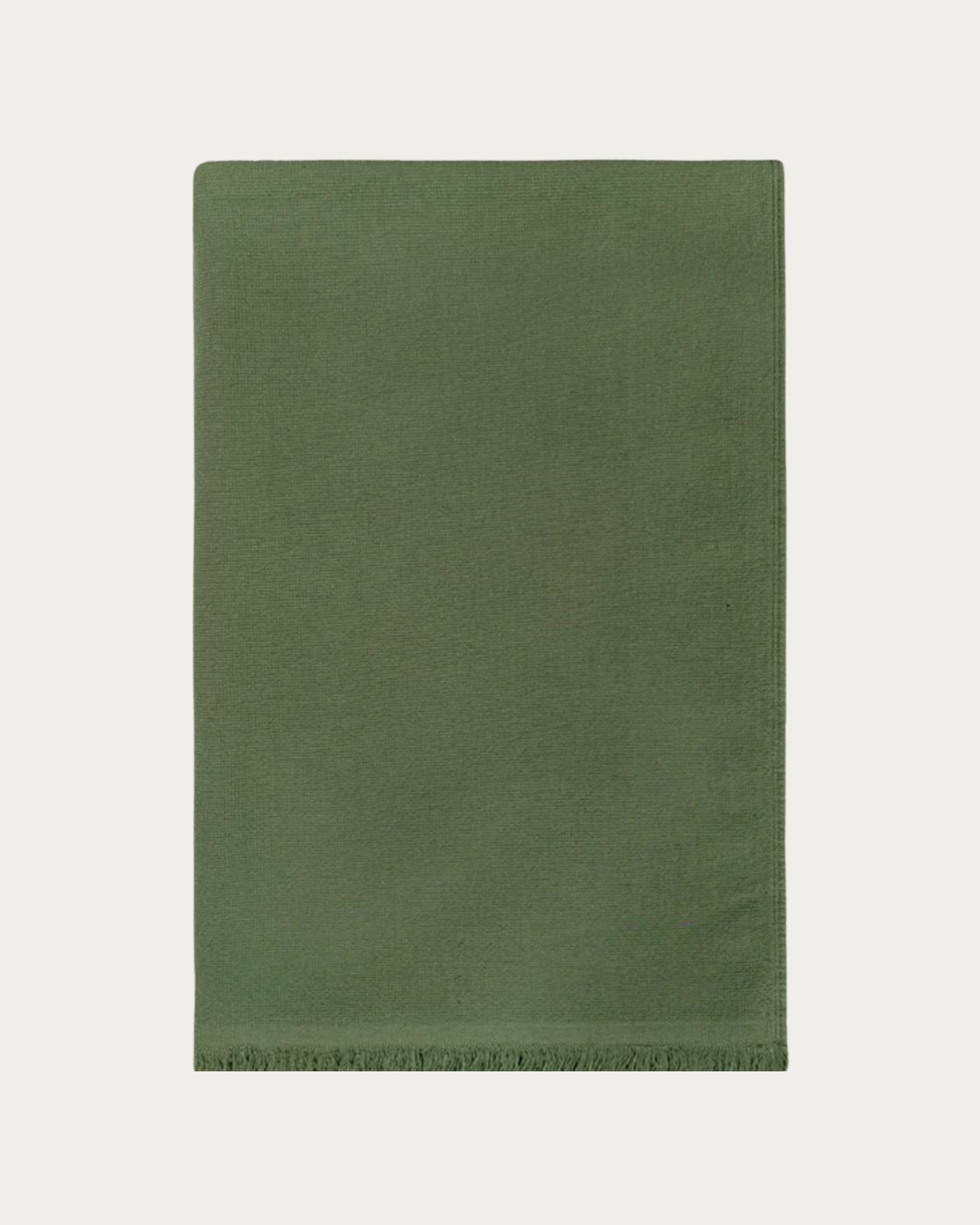 Green Cotton Beach Towel with Fringe