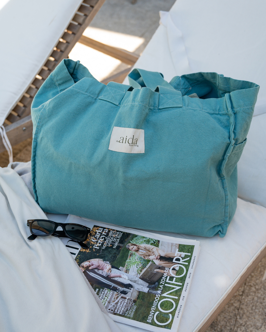 Blue Beach Tote Bag