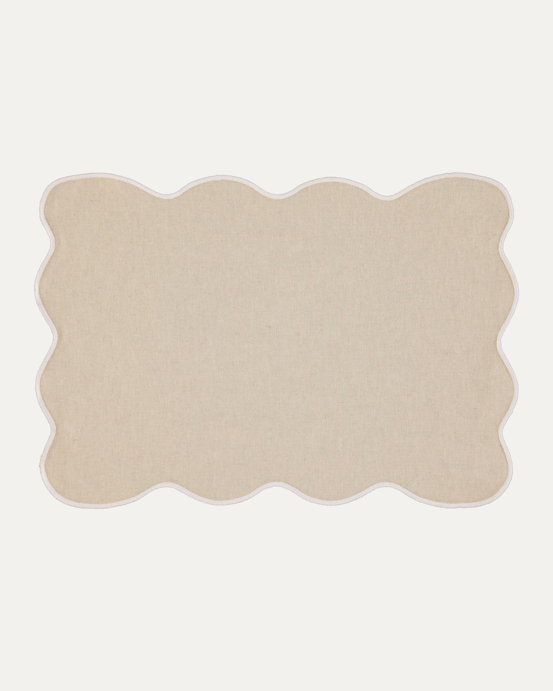 Palma Placemat, Beige with White