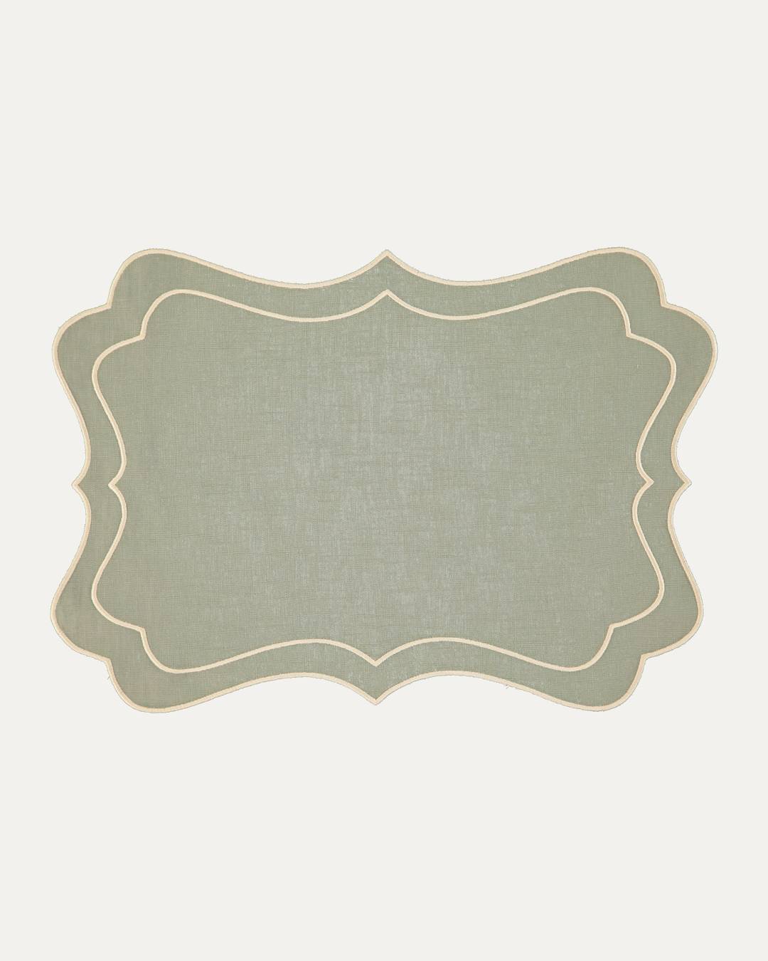 Brisa Placemat, Green with Cream