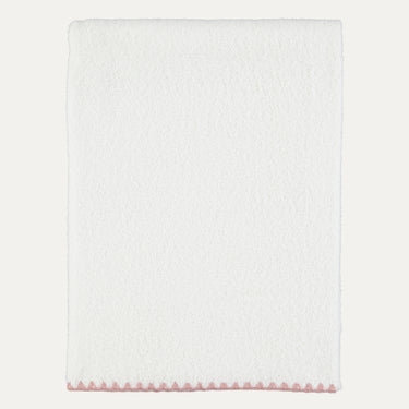 Asciugamano da Bagno Conchiglia Bianco con Rosa