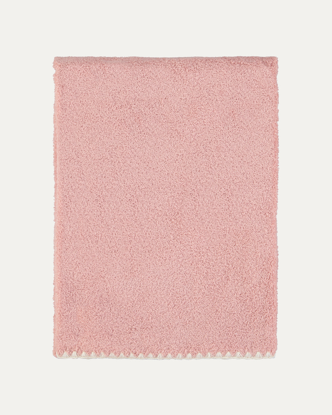 Serviette de bain en coton coquillage rose avec cru personnalisée