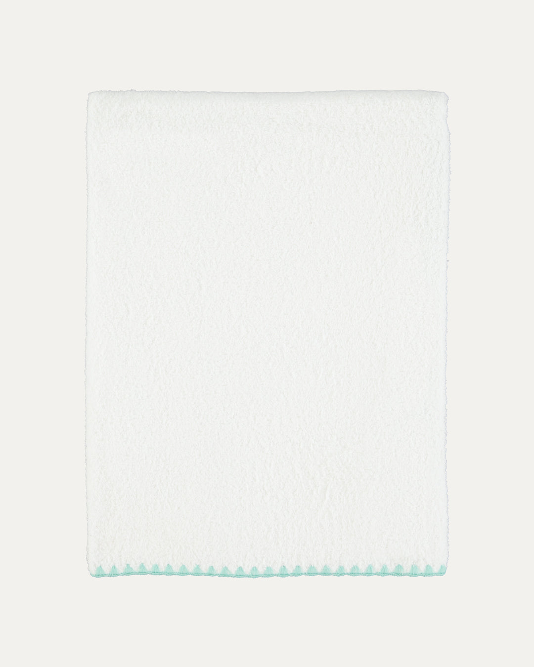 Concha Bath Towel, White with Green