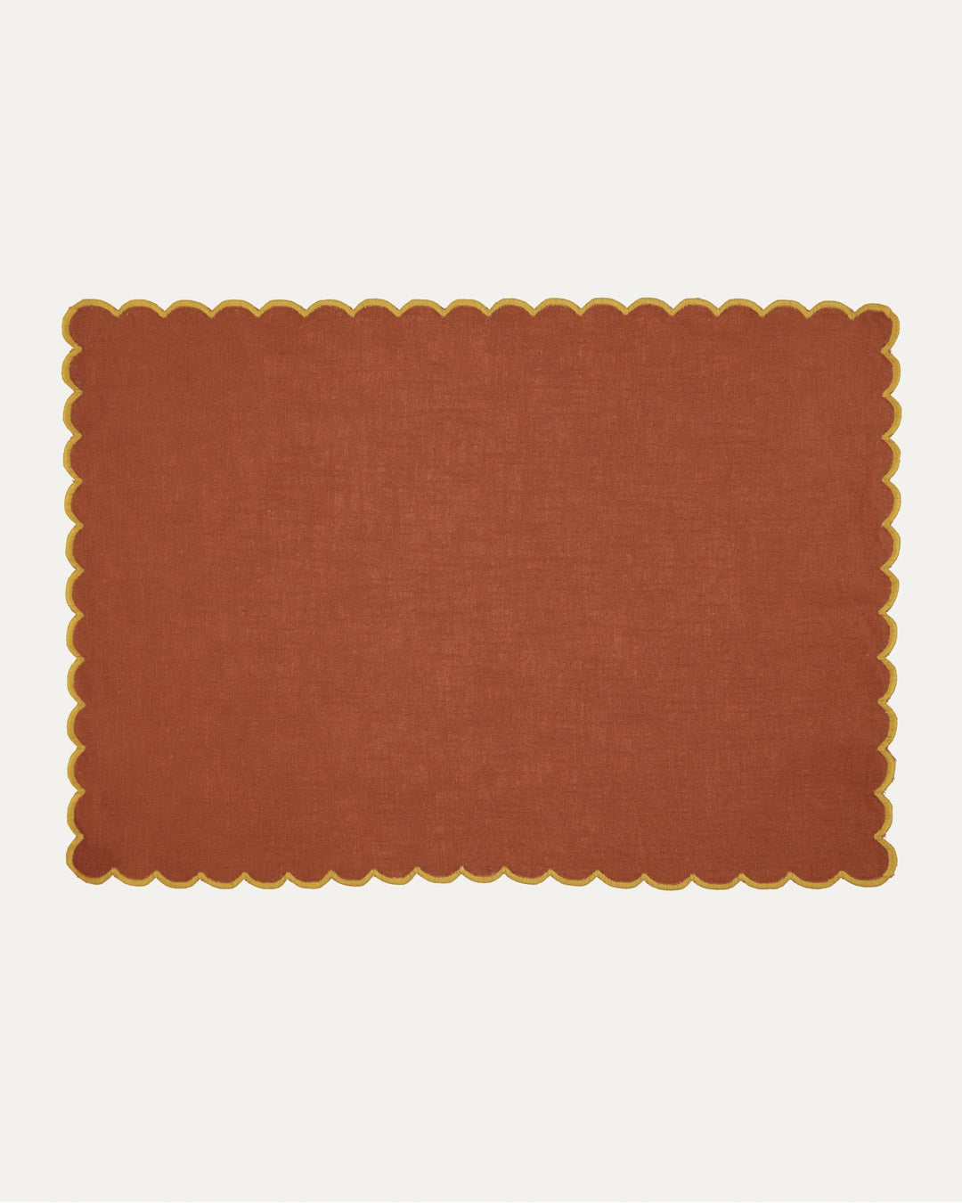 Aurora Placemat, Terracotta with Yellow