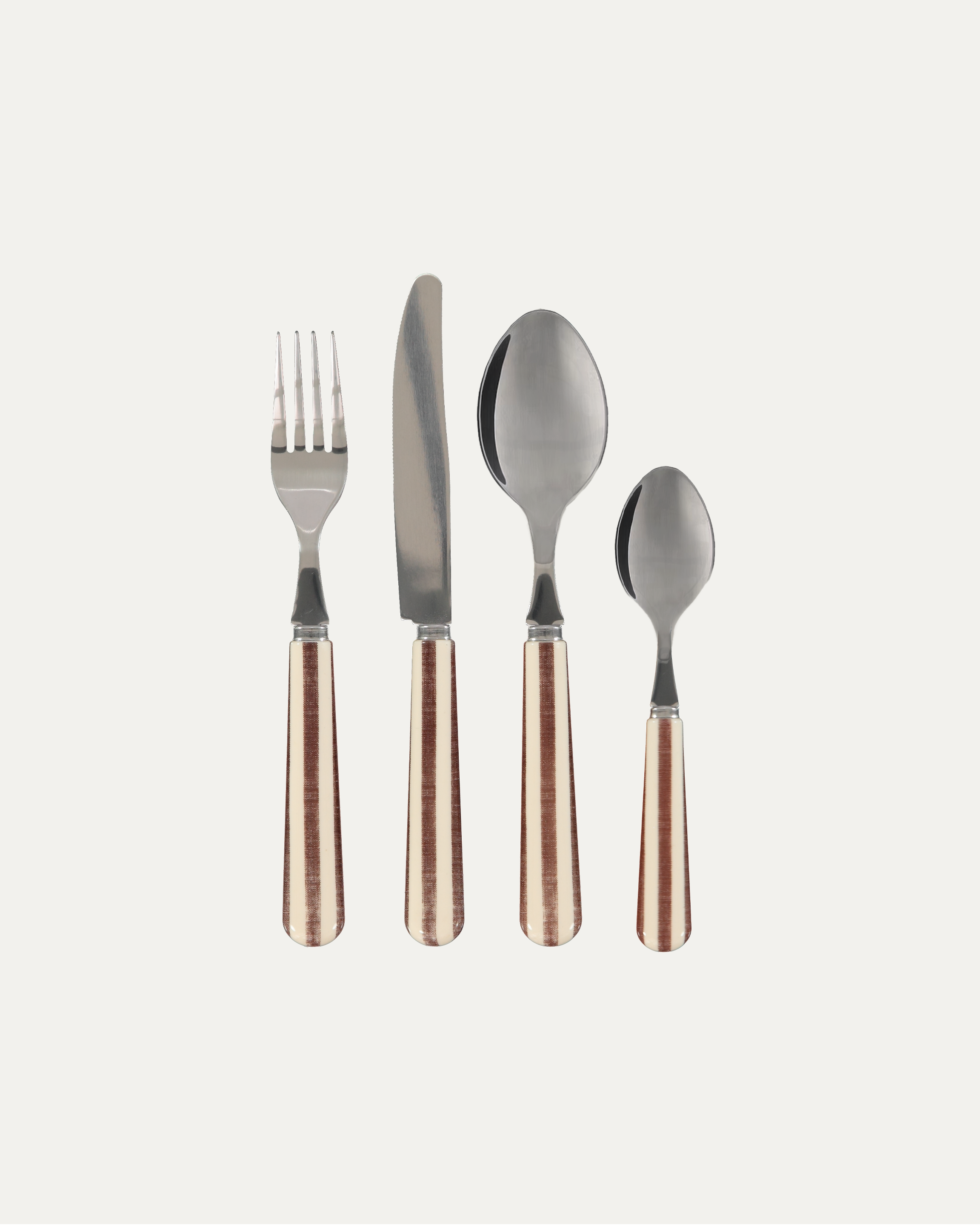 Brown and Pearl Cutlery Set (24 pieces)