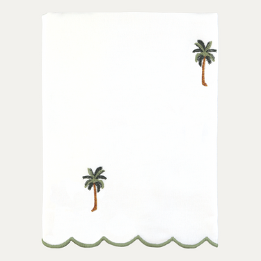 Nappe brodée avec palmiers
