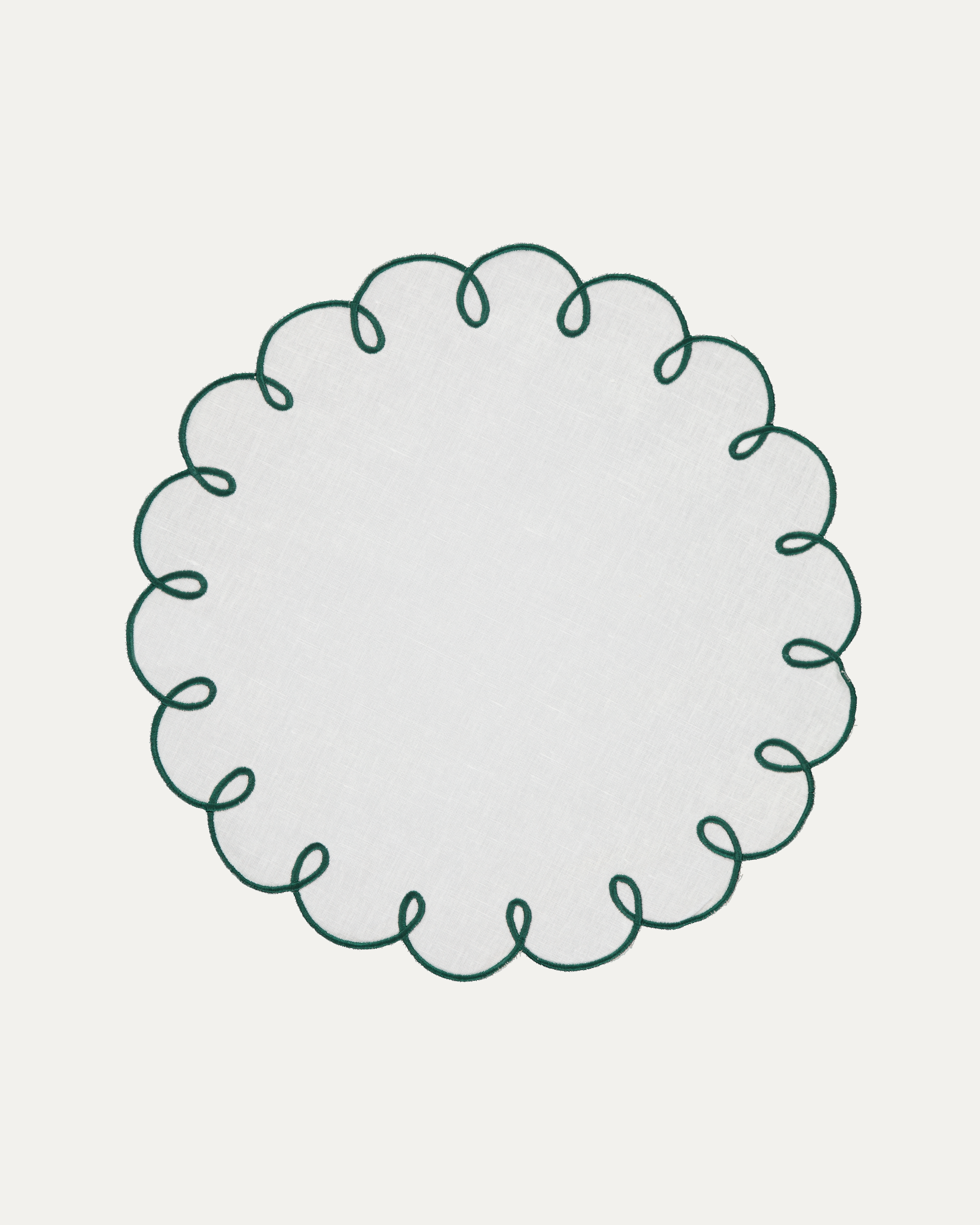 Lisboa Placemat, White with Green