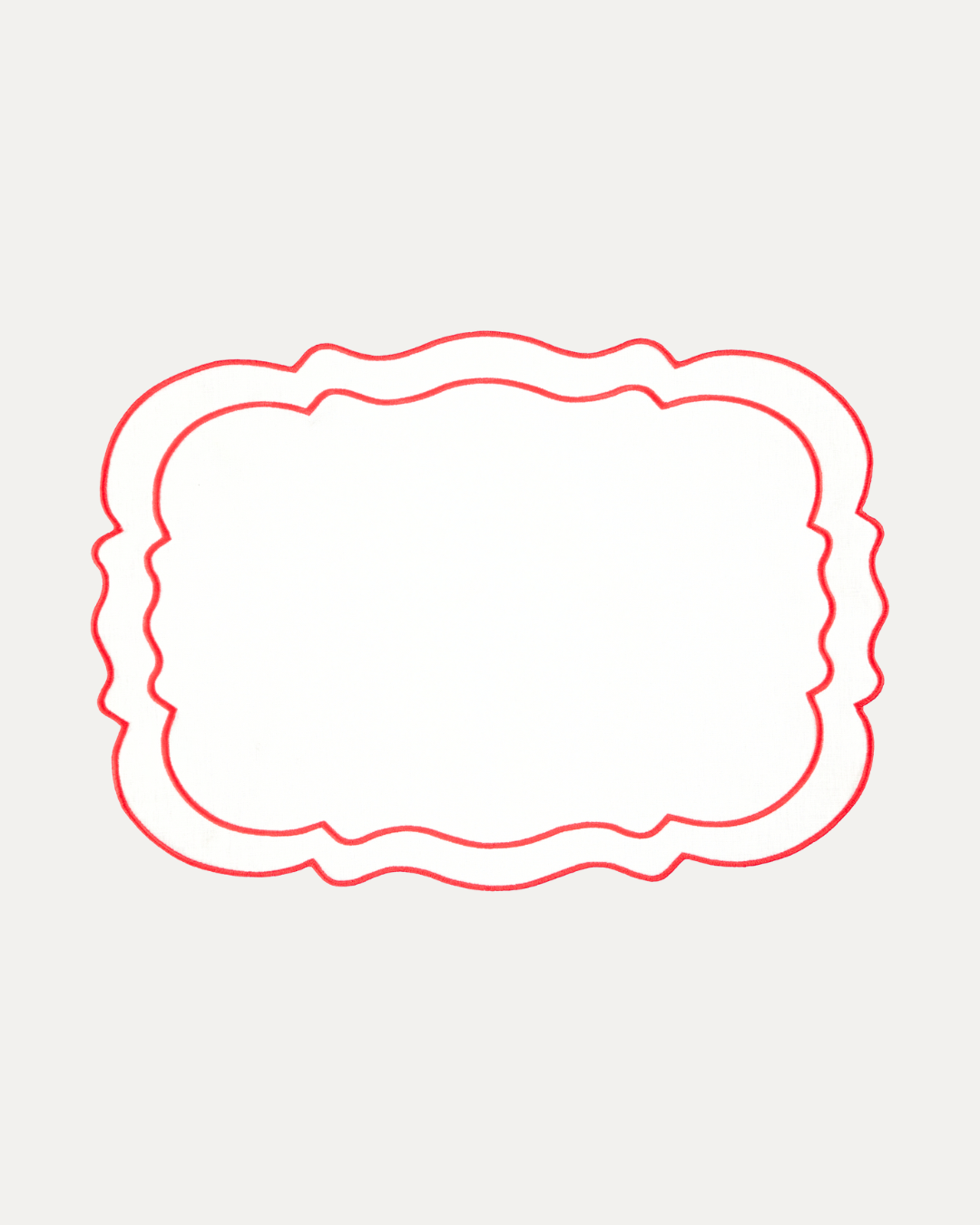 Placemat Clou, White with Red
