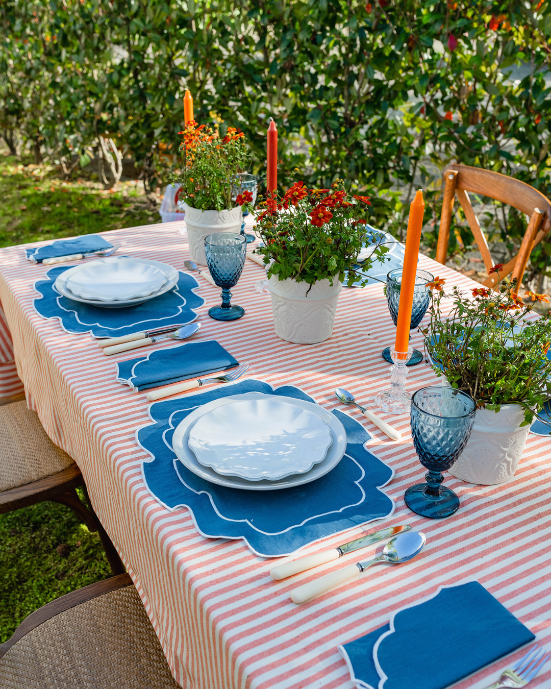 Belmonte Placemat, Blue and White