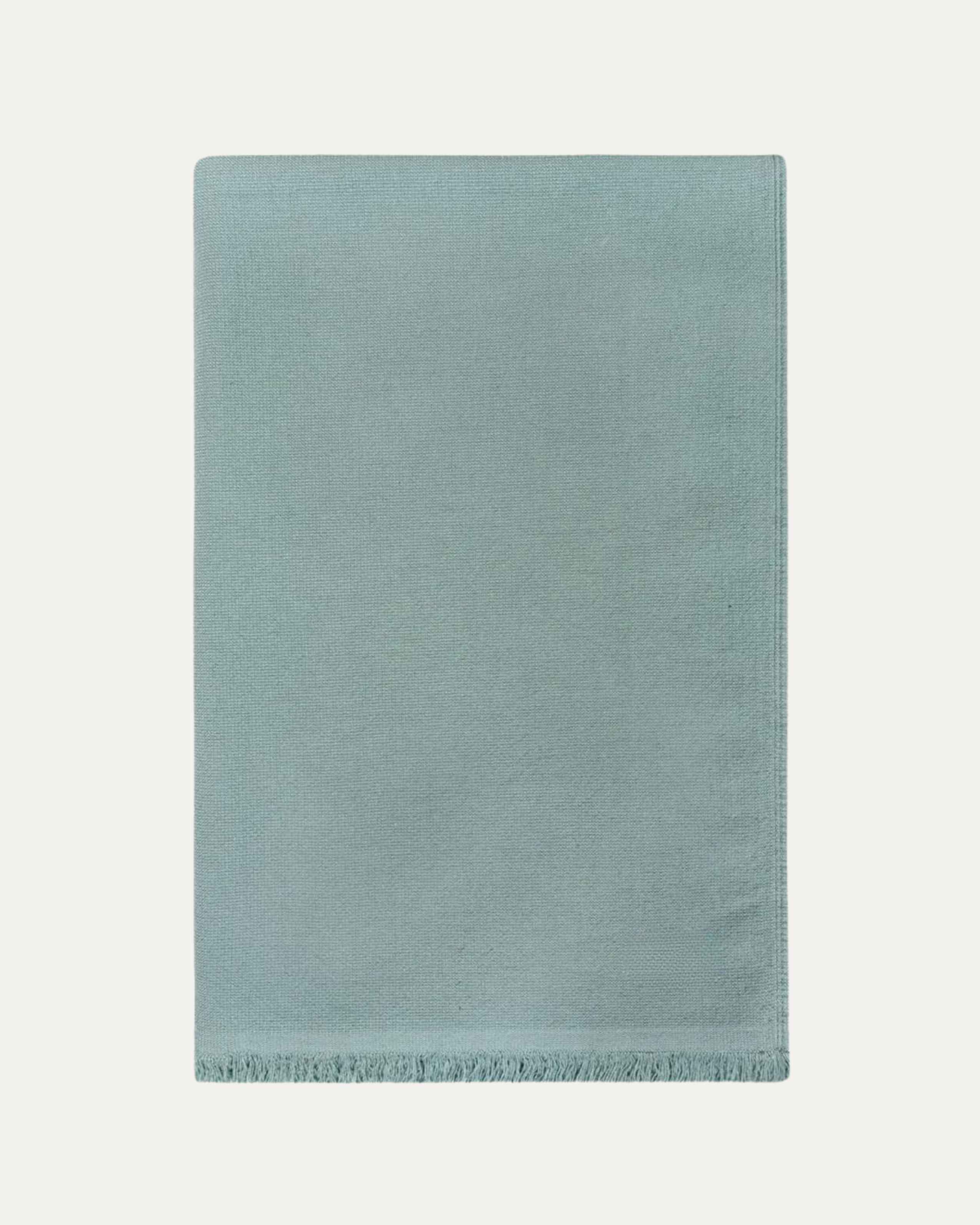 Serviette de plage en coton bleu avec franges