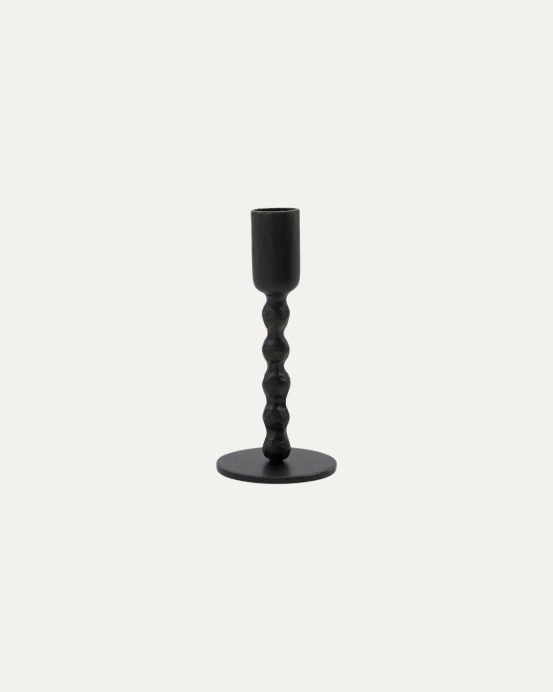 Flam Iron Candlestick 13.5 cm, Black