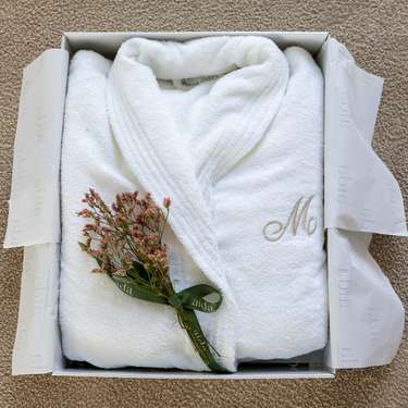 Conjunto Conforto - Roupão Felpo Branco Personalizado