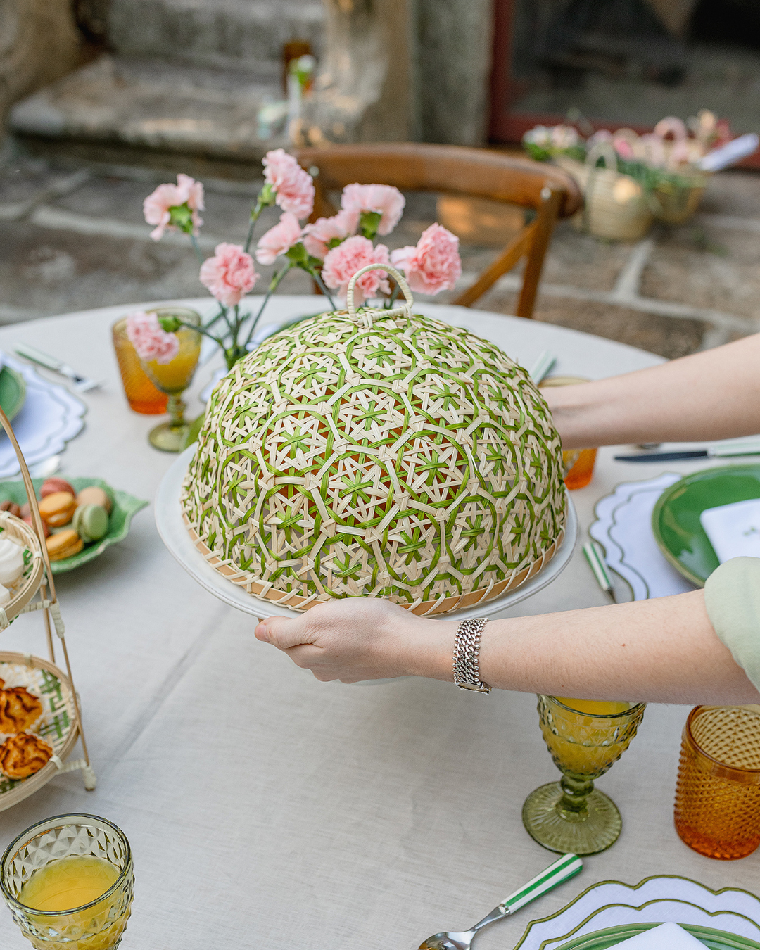 Green Bamboo Plate Cover (Ø31 cm)