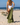 Green Cotton Beach Towel with Fringe