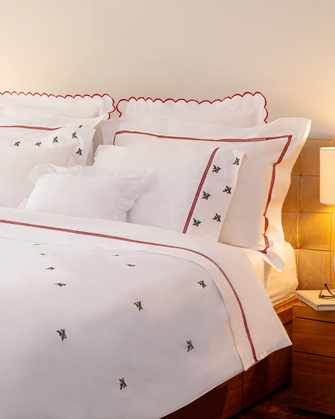 Grace Red Bed Sheet Set