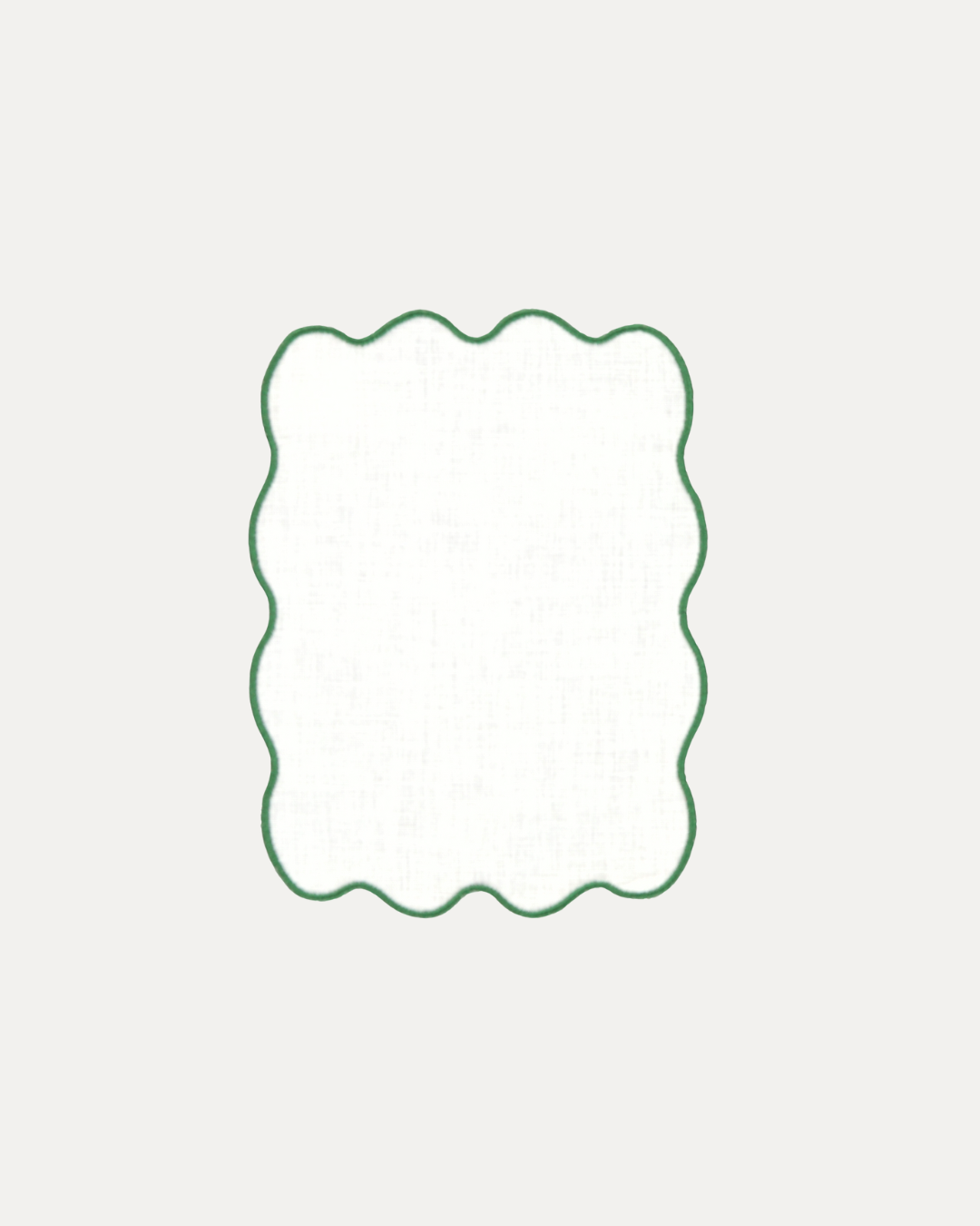 Cocktail Napkin Palma White with Green