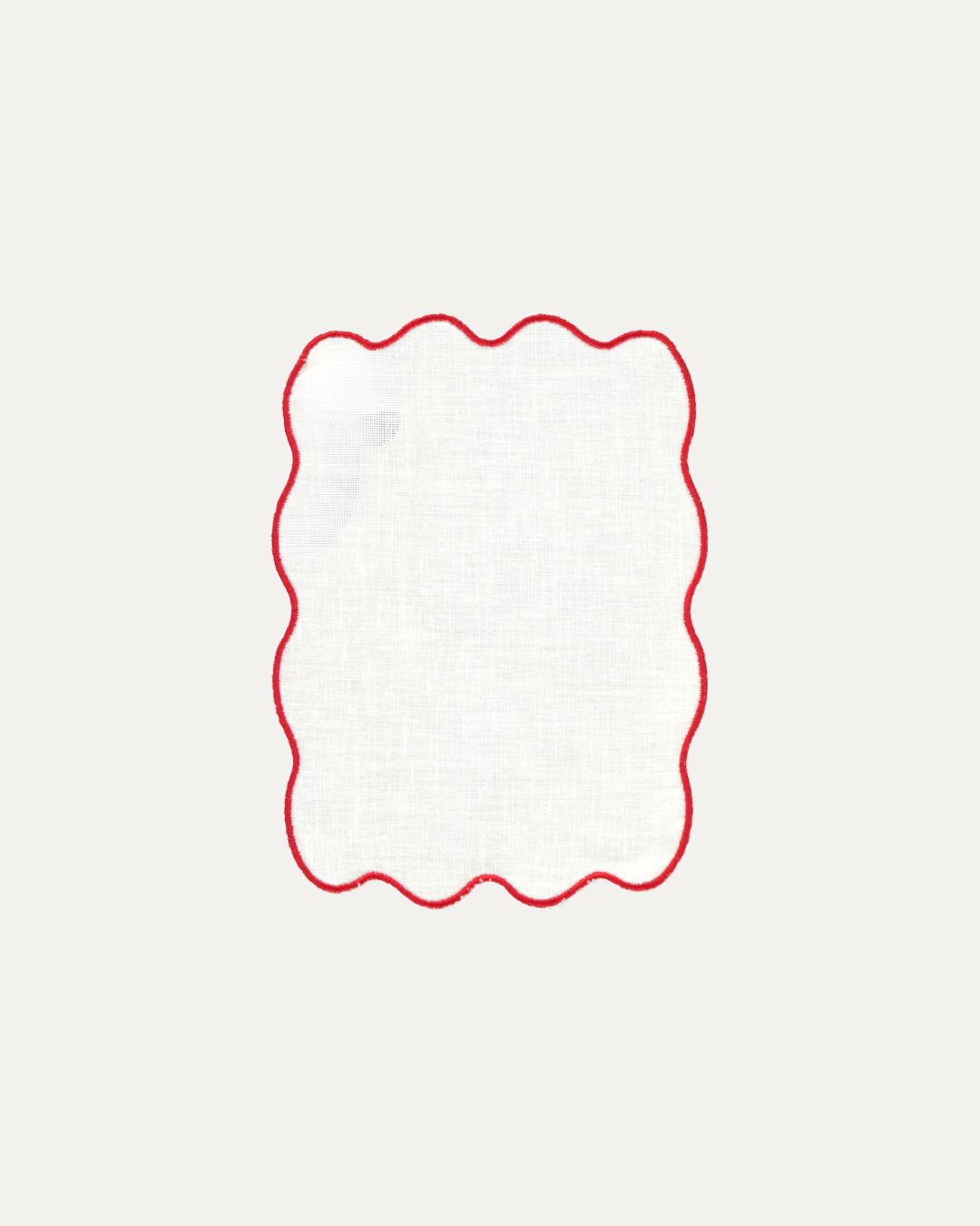 White and Red Palma Cocktail Napkin