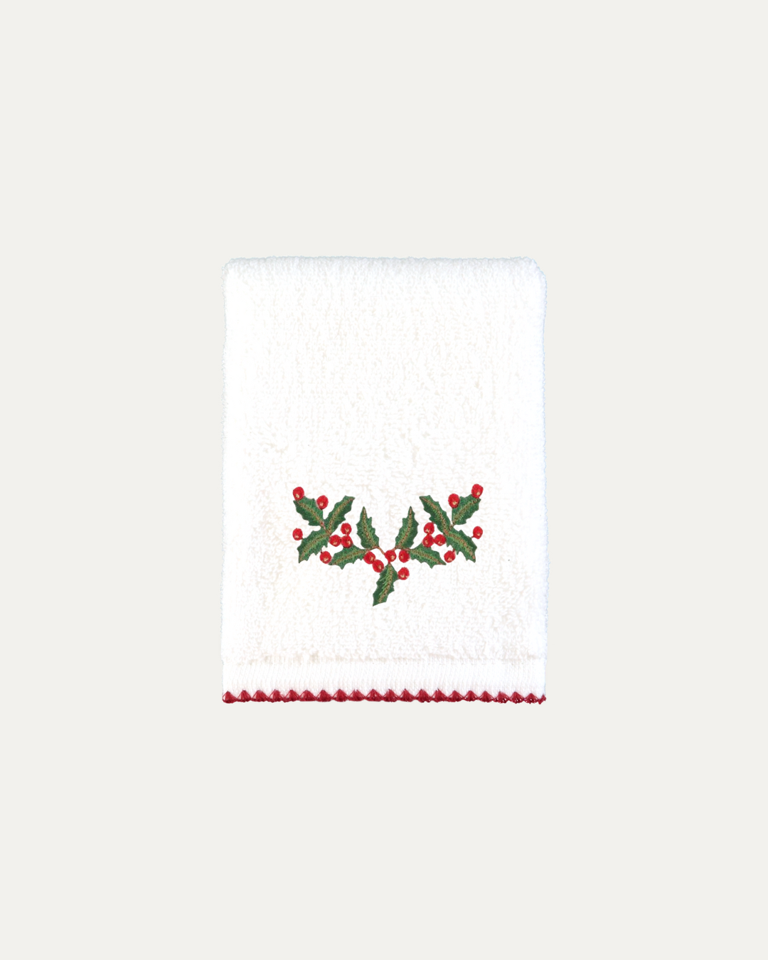 Shell Hand Towel with Holly 