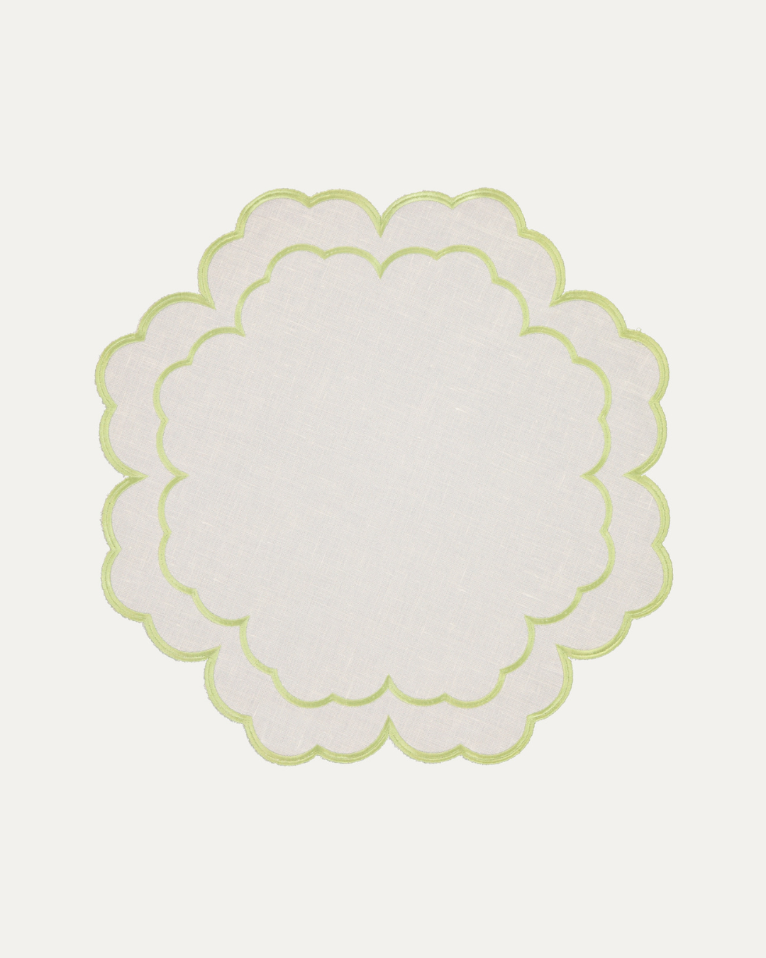 Iris Placemat, Ivory with Light Green