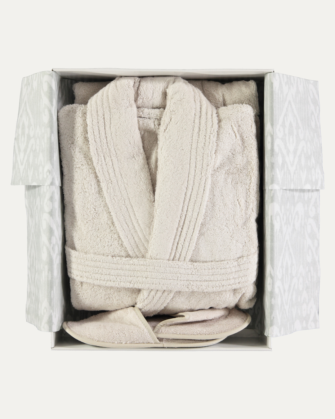 Comfort Set - Personalized Beige Terry Robe and Slippers