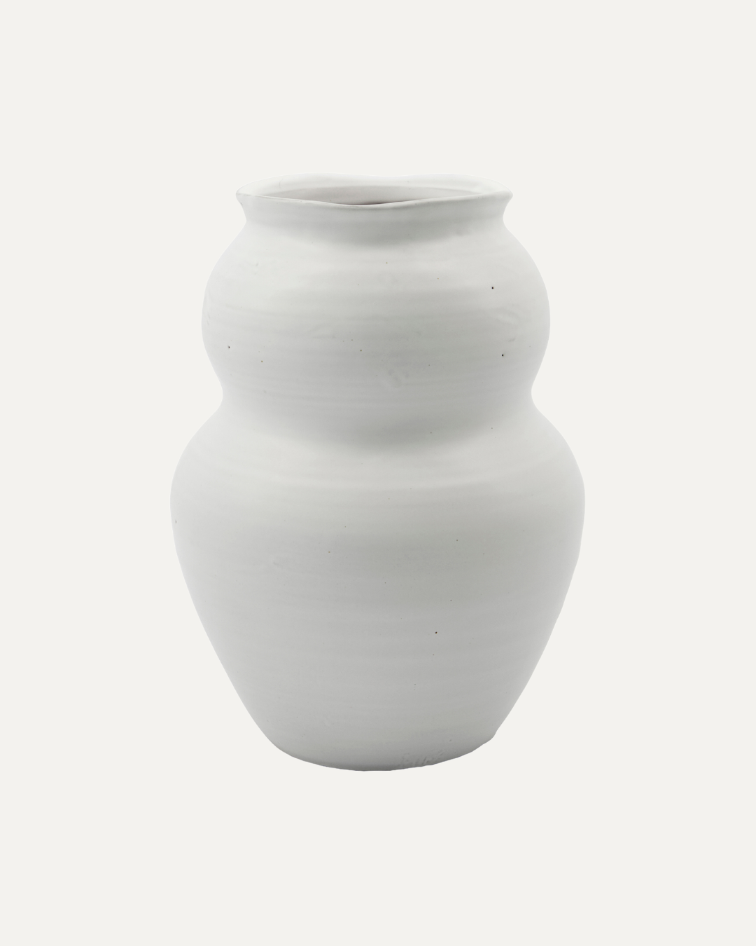 Capri Stoneware Vase 22.5cm, White