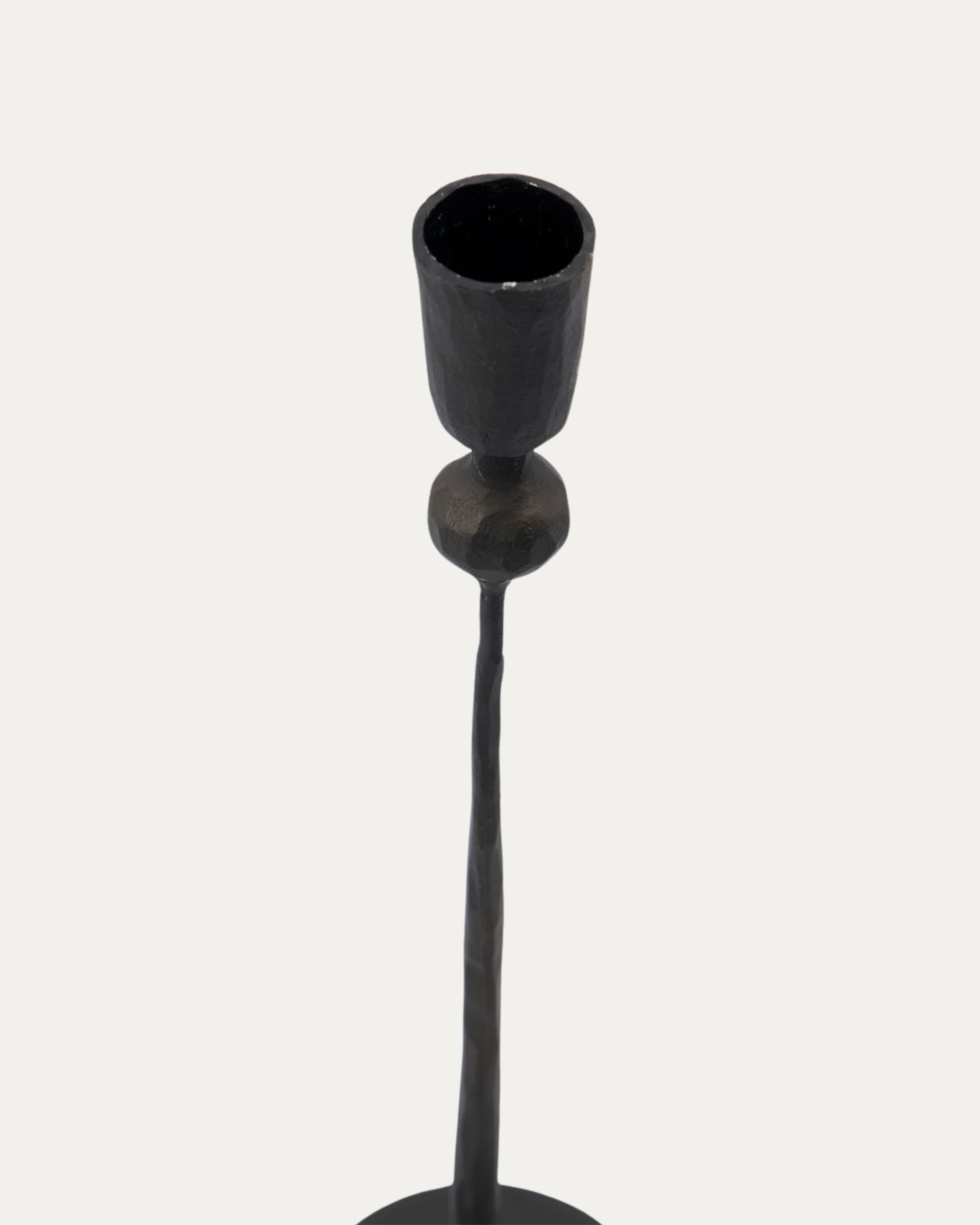 Roros Iron Candlestick 29cm, Black