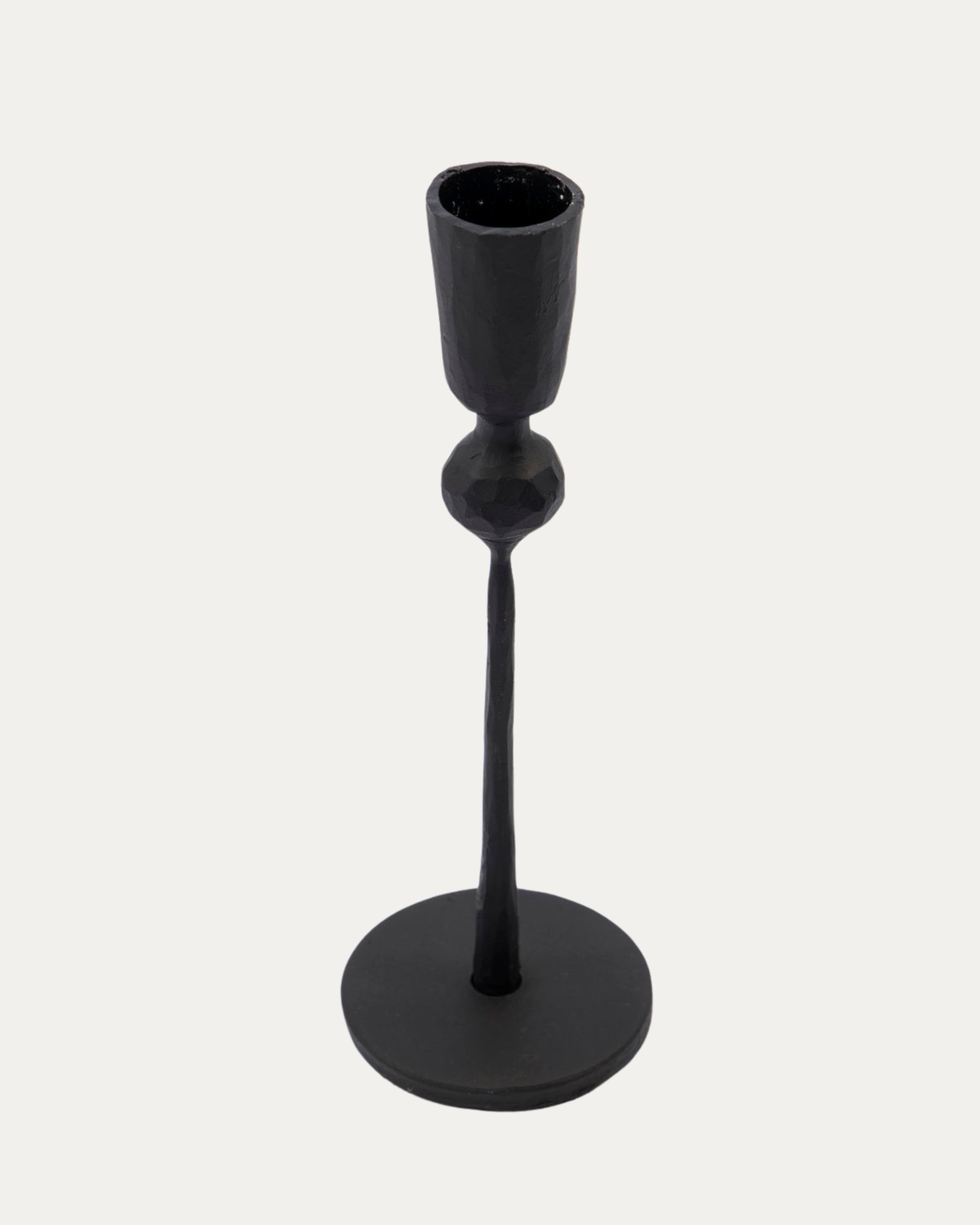 Roros Iron Candlestick 18cm, Black