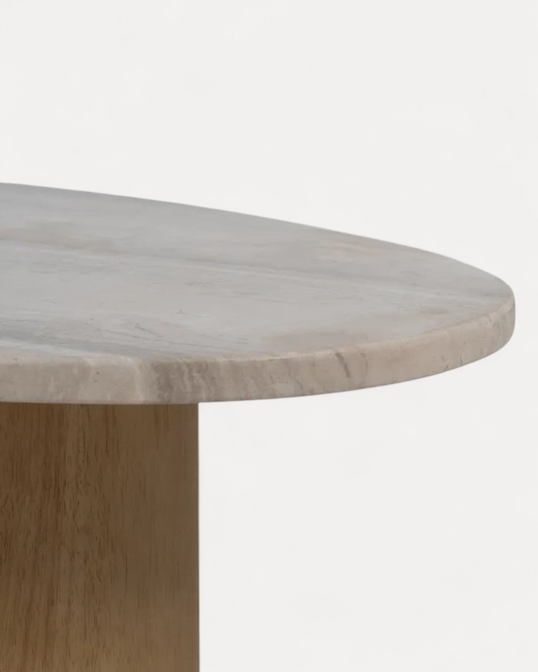 Mesa de apoio Aurora em madeira e mármore, 58 × 38 × 40 cm