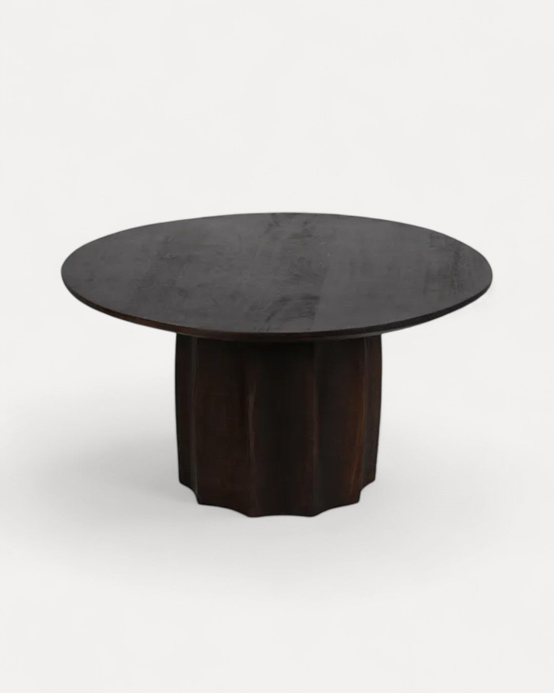 Mesa de centro Ceylon en madera de mango, 75 × 75 × 40 cm