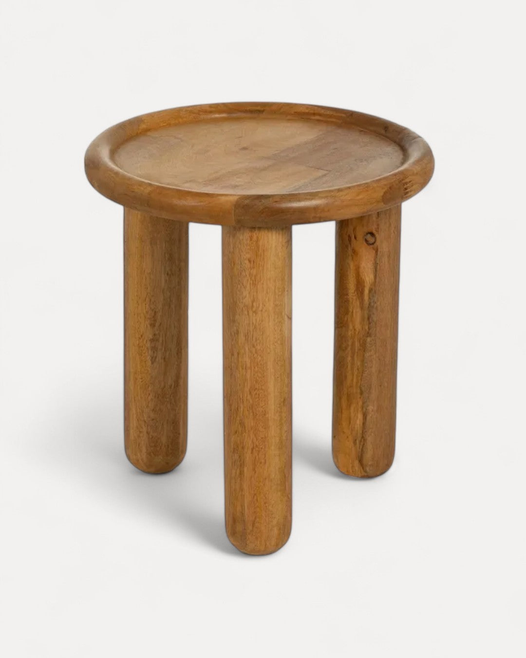 Mesa de apoio Magnus alta em madeira de manga, 42 × 42 × 46 cm
