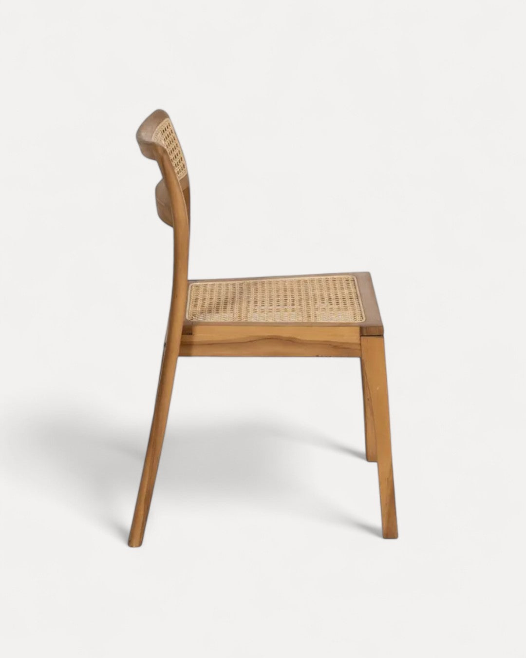 Cadeira Puglia em madeira de teca e rattan natural, 55 x 53 x 79,50 cm
