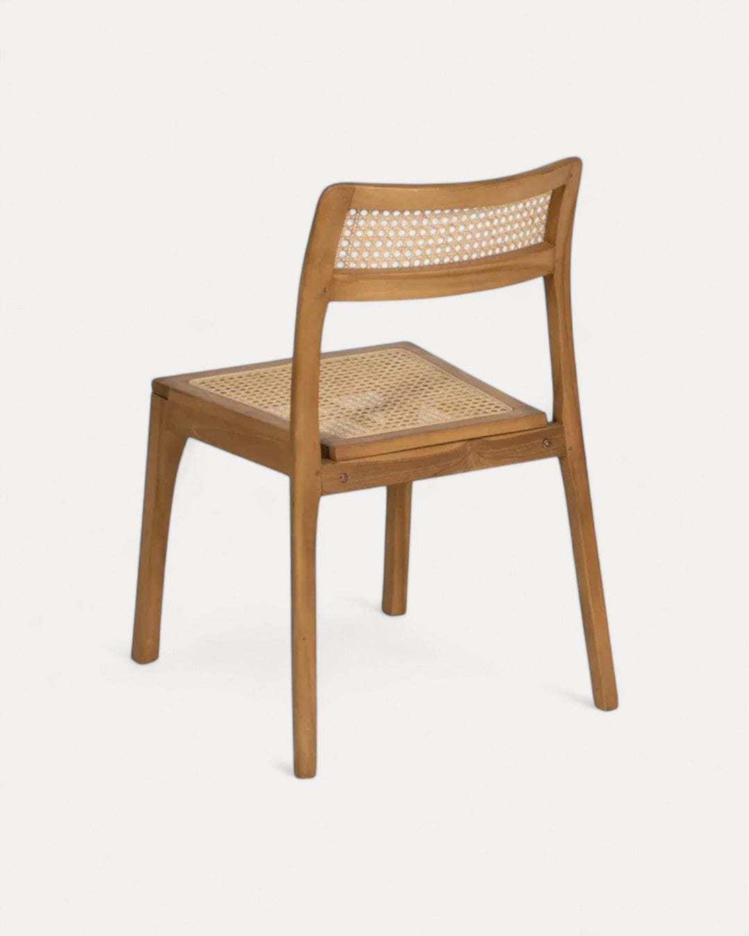Cadeira Puglia em madeira de teca e rattan natural, 55 x 53 x 79,50 cm