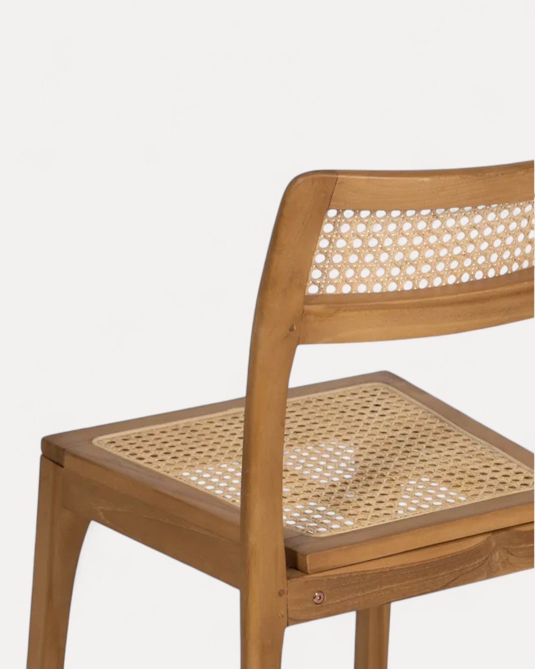 Cadeira Puglia em madeira de teca e rattan natural, 55 x 53 x 79,50 cm